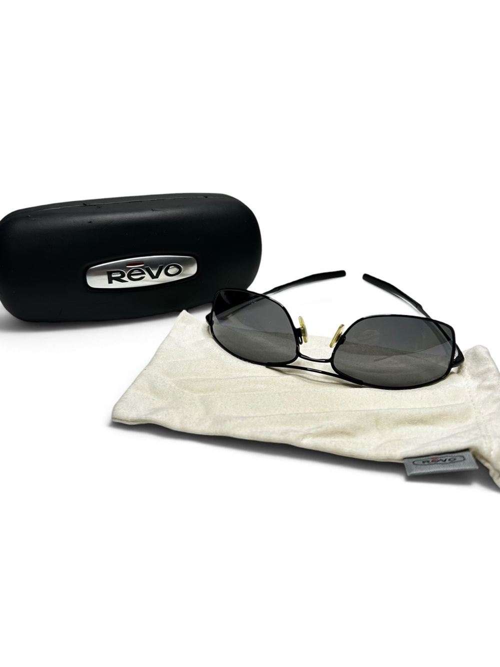 Revo Calibrate Polarized Sunglasses Black Metal Frame Graphite RE9015-02